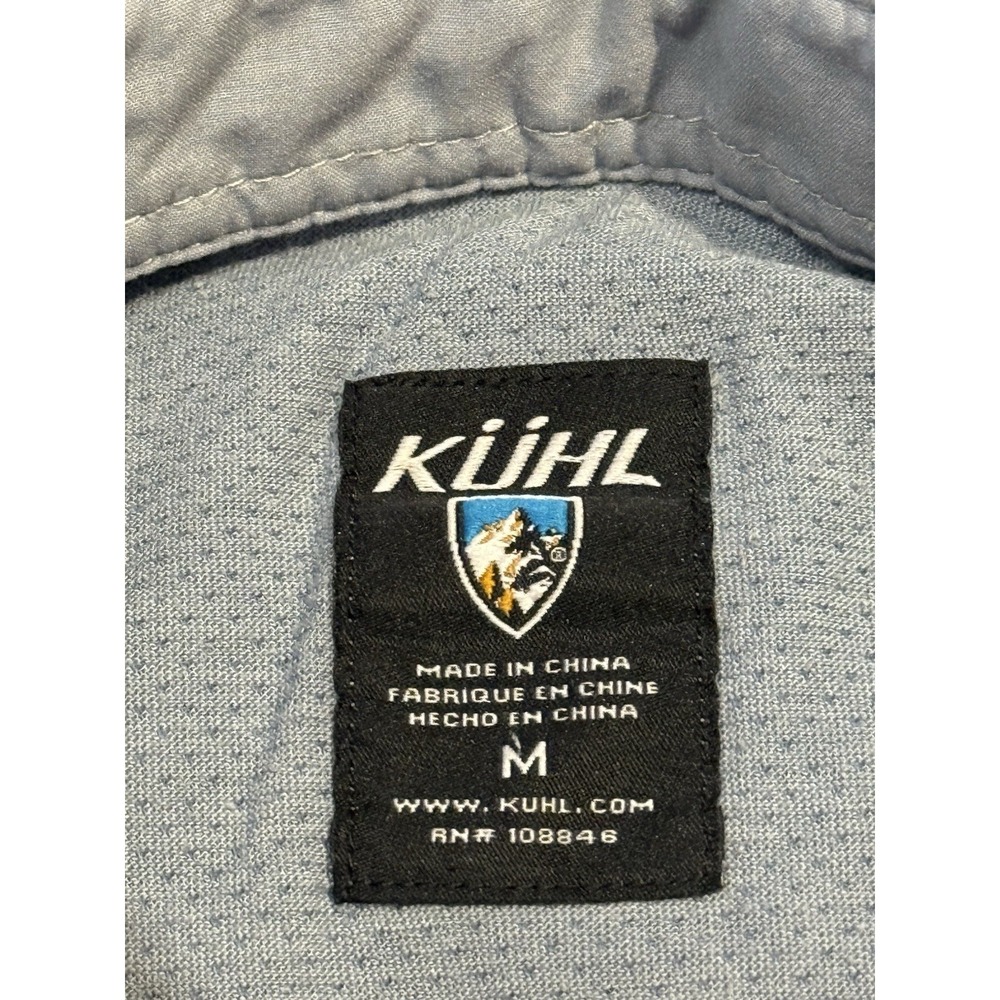 Kuhl Button Shirt Mens Medium Airspeed Vented Hiking Outdoors Blue SMALL FLAW** - Picture 6 of 7
